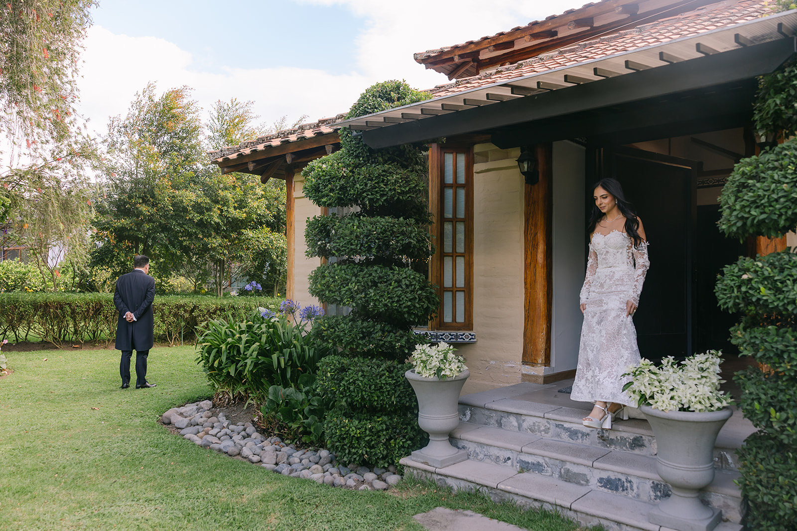 Jardines con topiarios de Villa Pietra