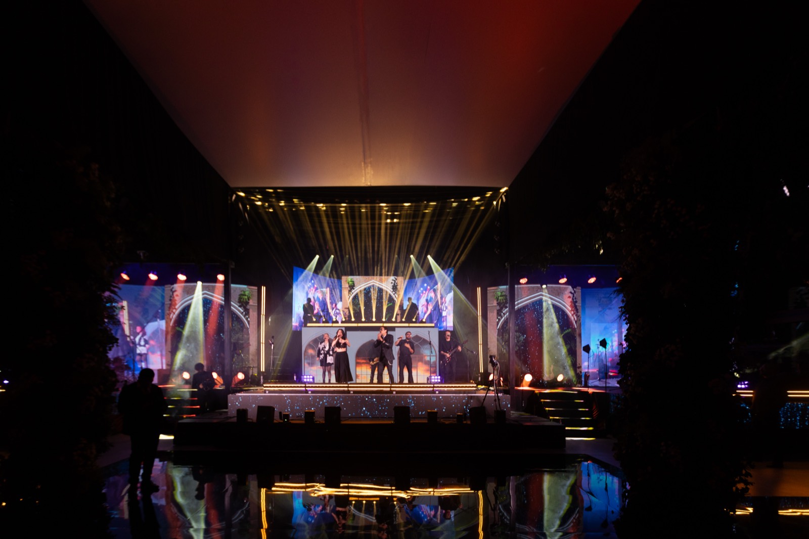 Show en vivo en la fiesta de bodas