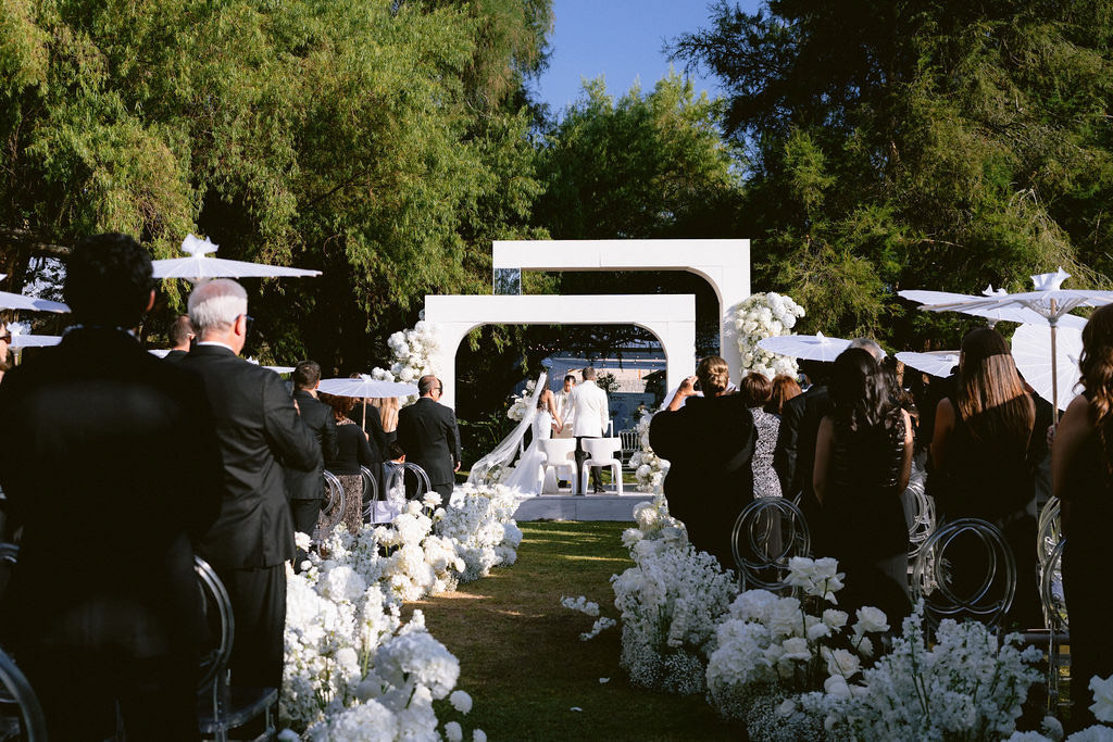 Ceremonia de boda en el jardín